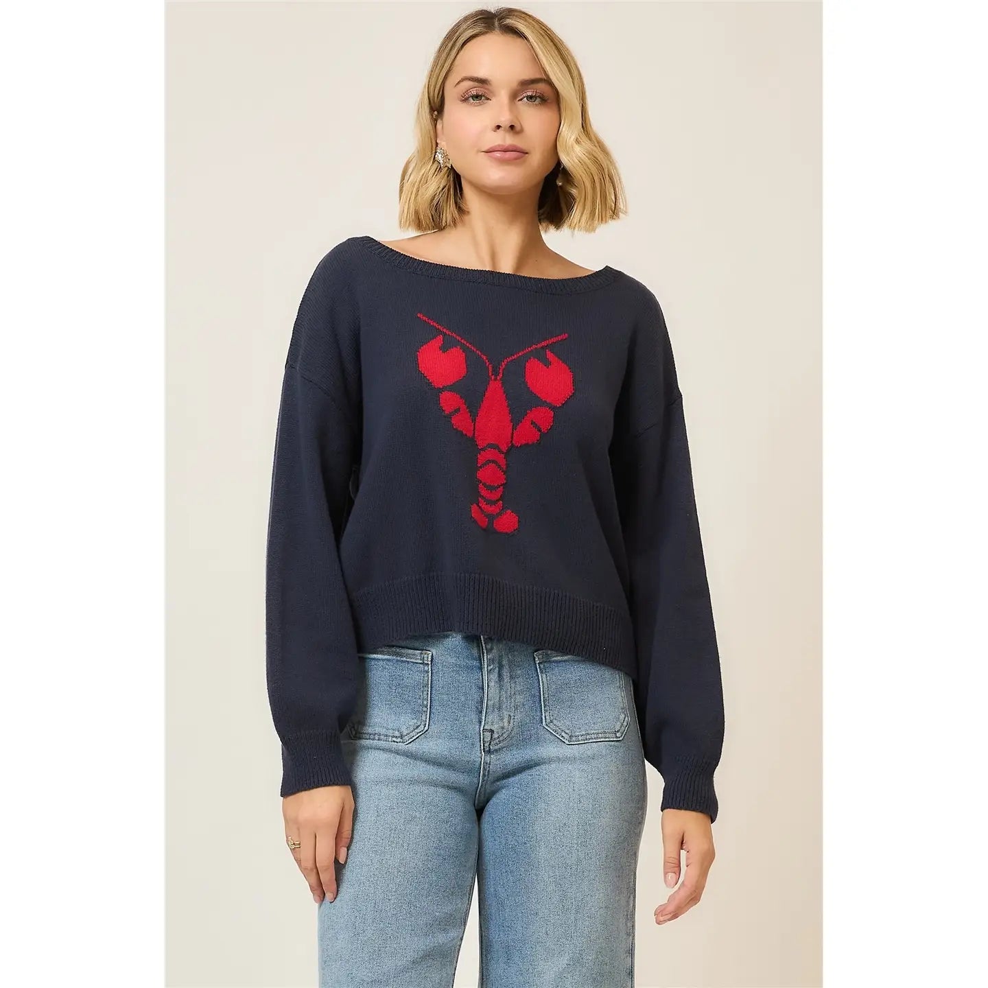 Boatneck Lobster Sweater
