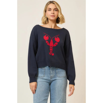 Boatneck Lobster Sweater