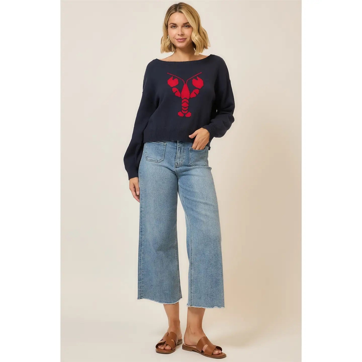 Boatneck Lobster Sweater