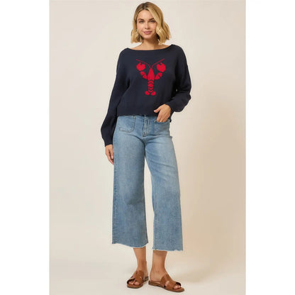 Boatneck Lobster Sweater