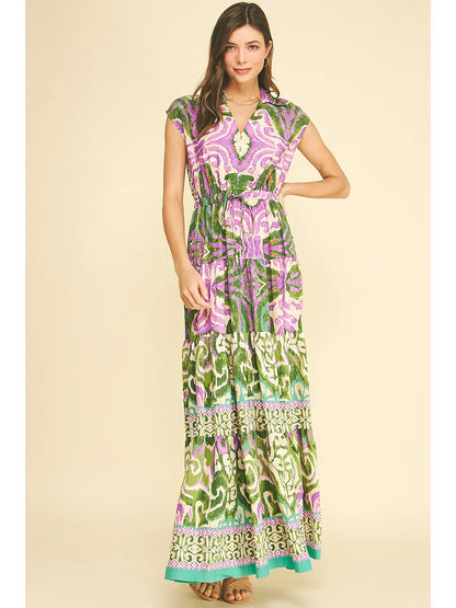 Bohemian Print Maxi Dress