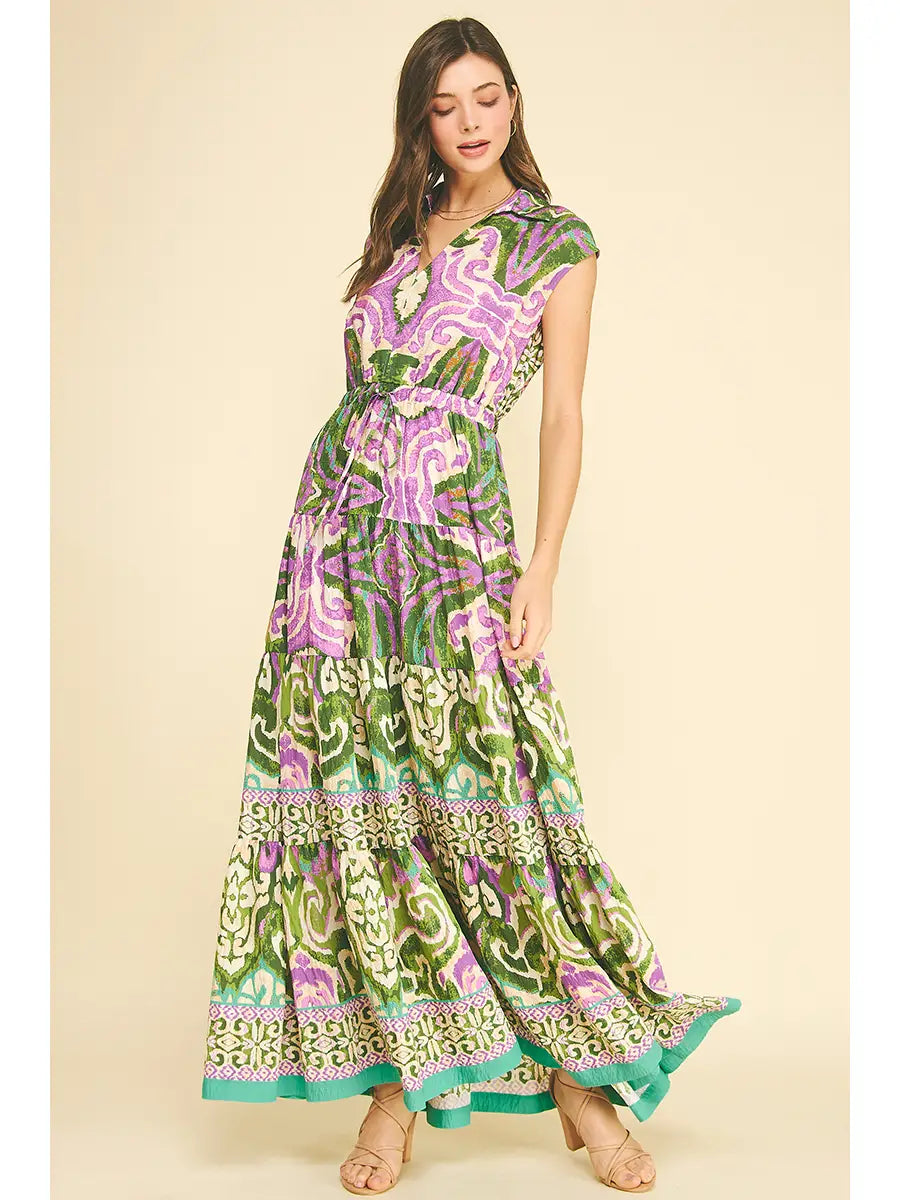 Bohemian Print Maxi Dress