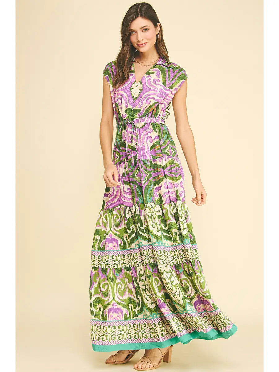 Bohemian Print Maxi Dress
