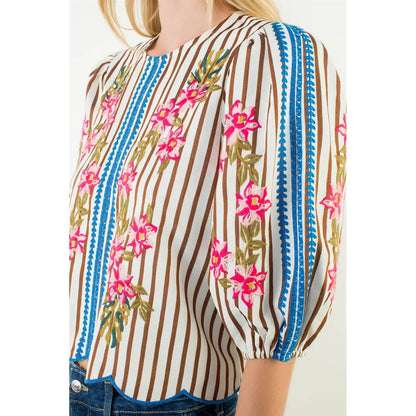 Brie Embroidered Top by THML
