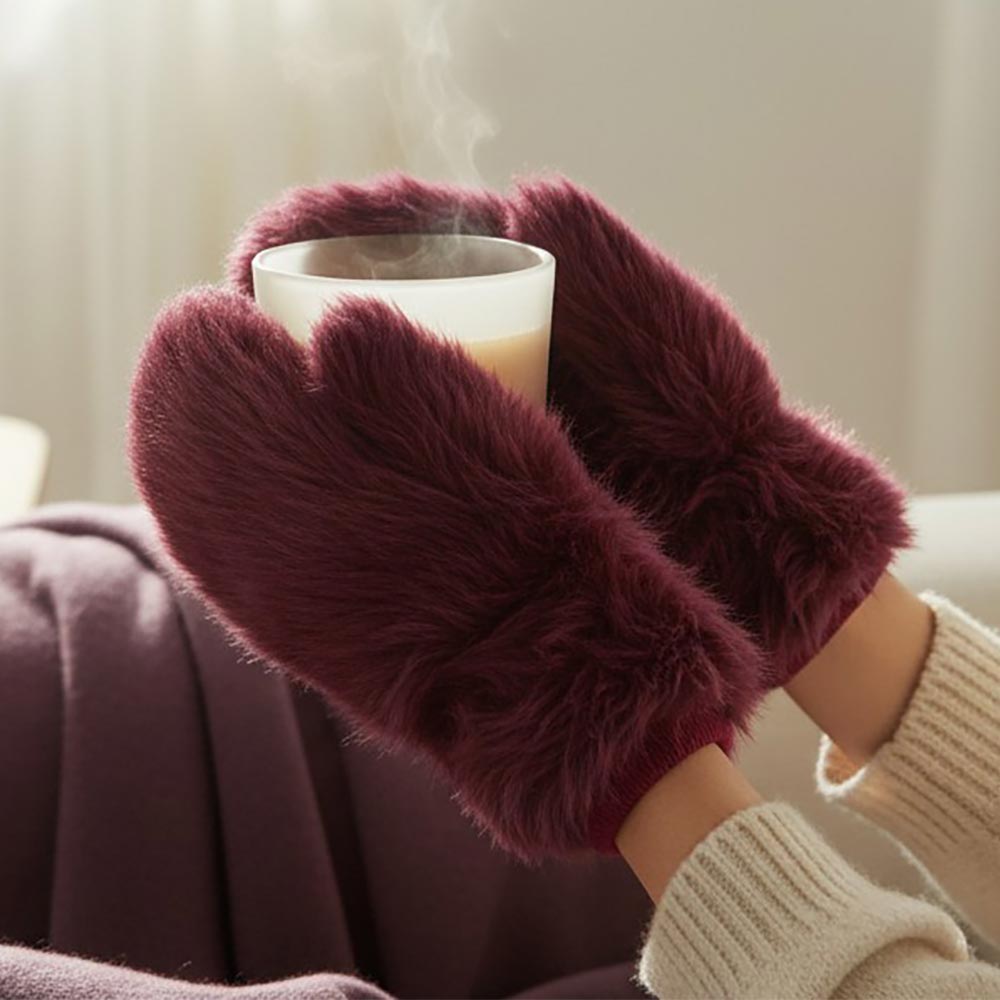 Faux Fur Mittens