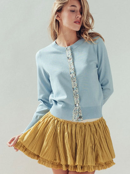Contrast Floral Cardigan (More Colors)