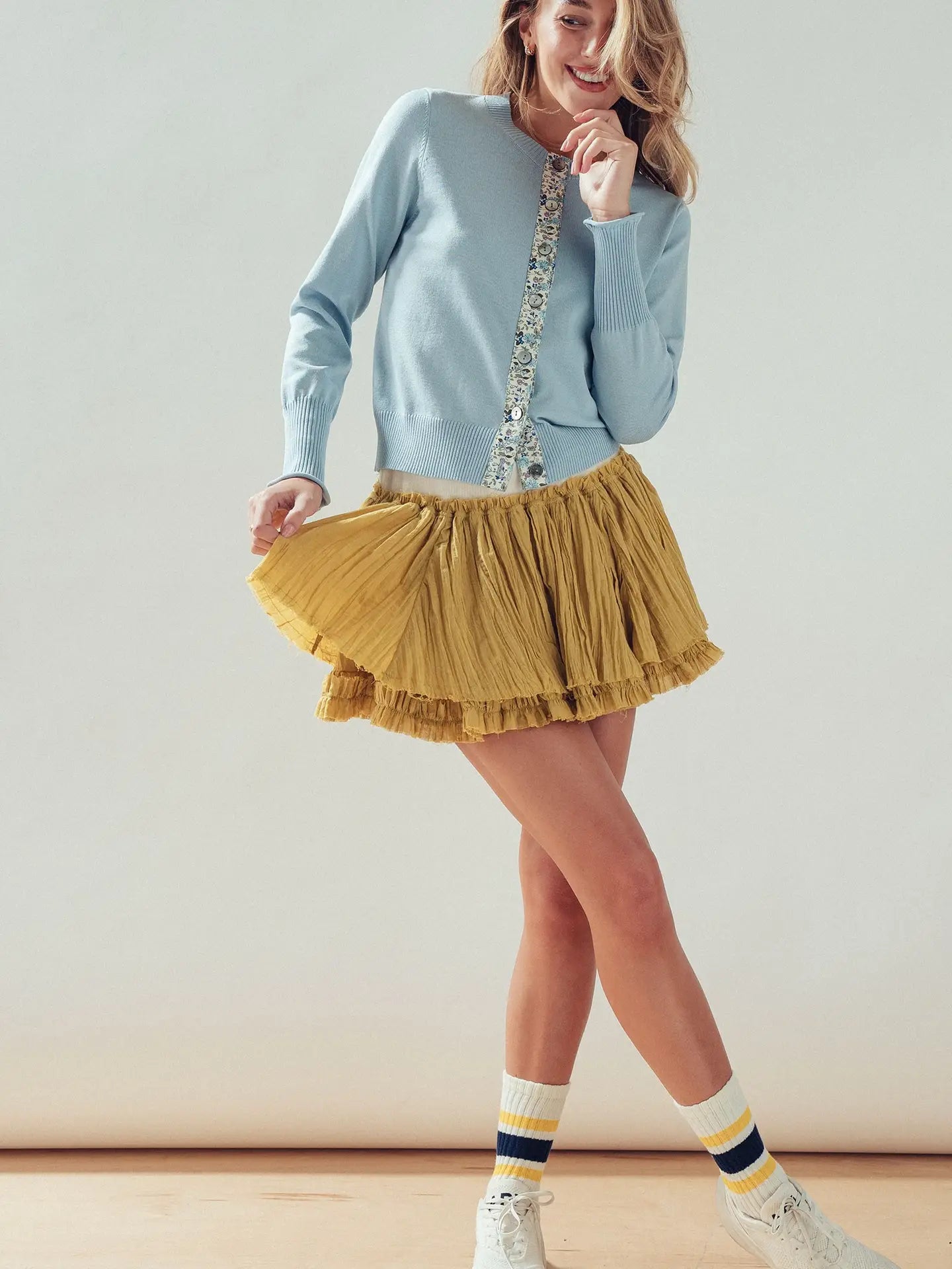 Contrast Floral Cardigan (More Colors)