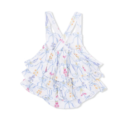 Ribbon Bouquets Ruffle Romper