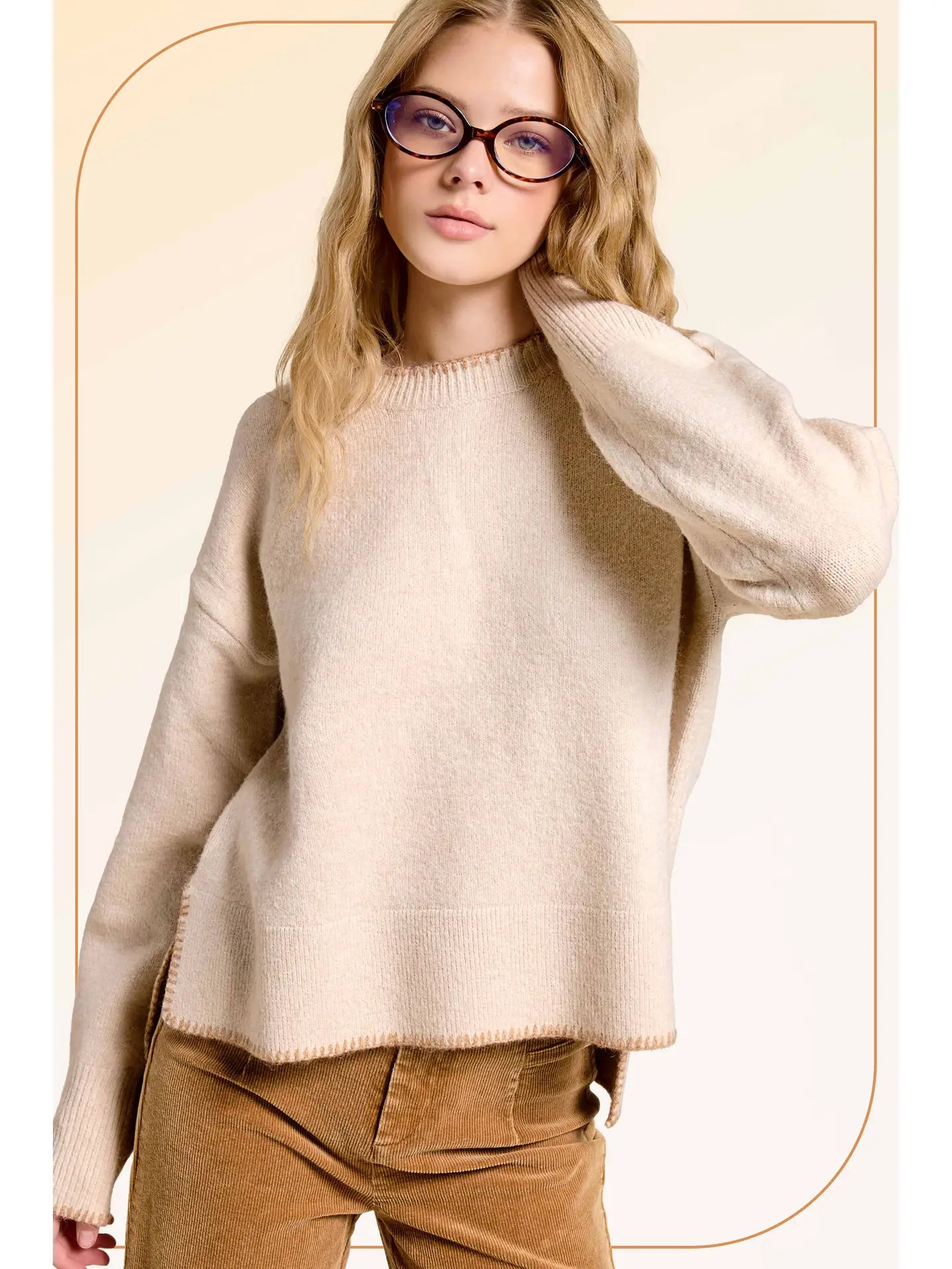 Blanket Stitch Sweater (More Colors)