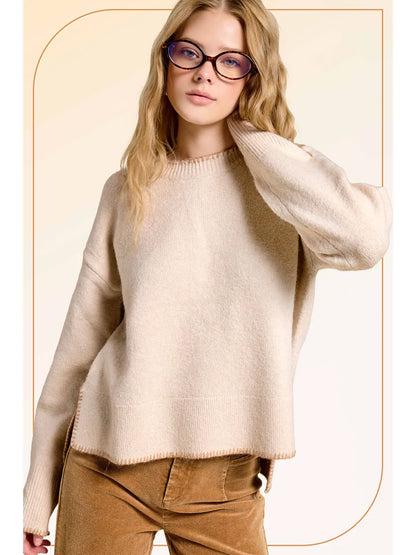 Blanket Stitch Sweater (More Colors)