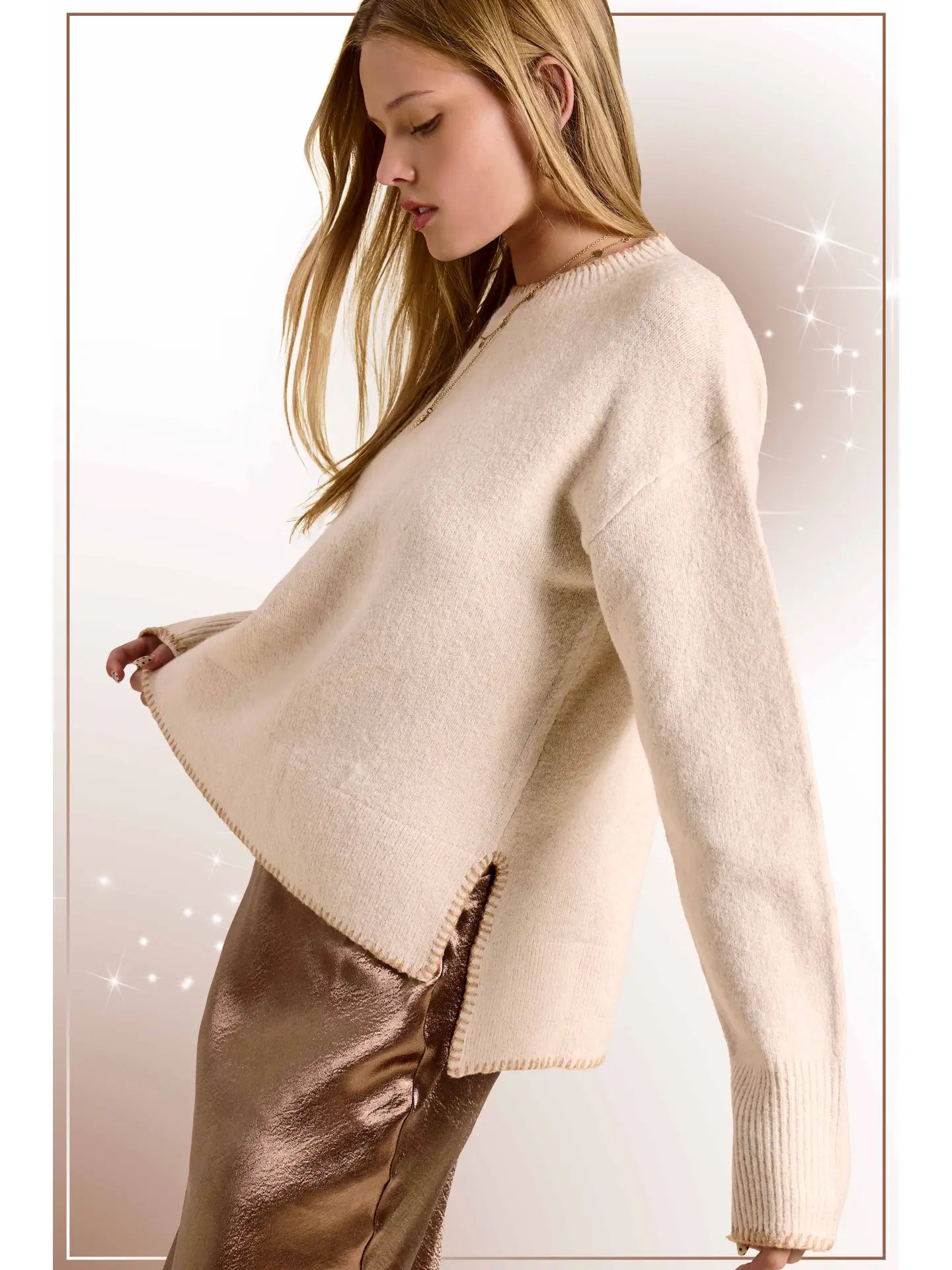 Blanket Stitch Sweater (More Colors)