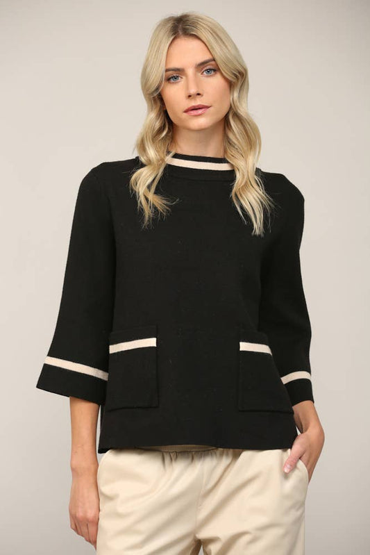 Contrast Yarn Sweater