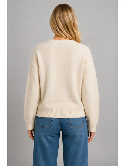 Ribbon Bow Fawn Sweater