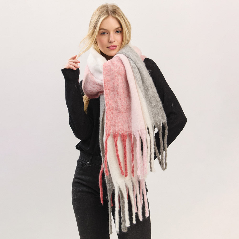 Colorblock Oversized Scarf (More Colors)