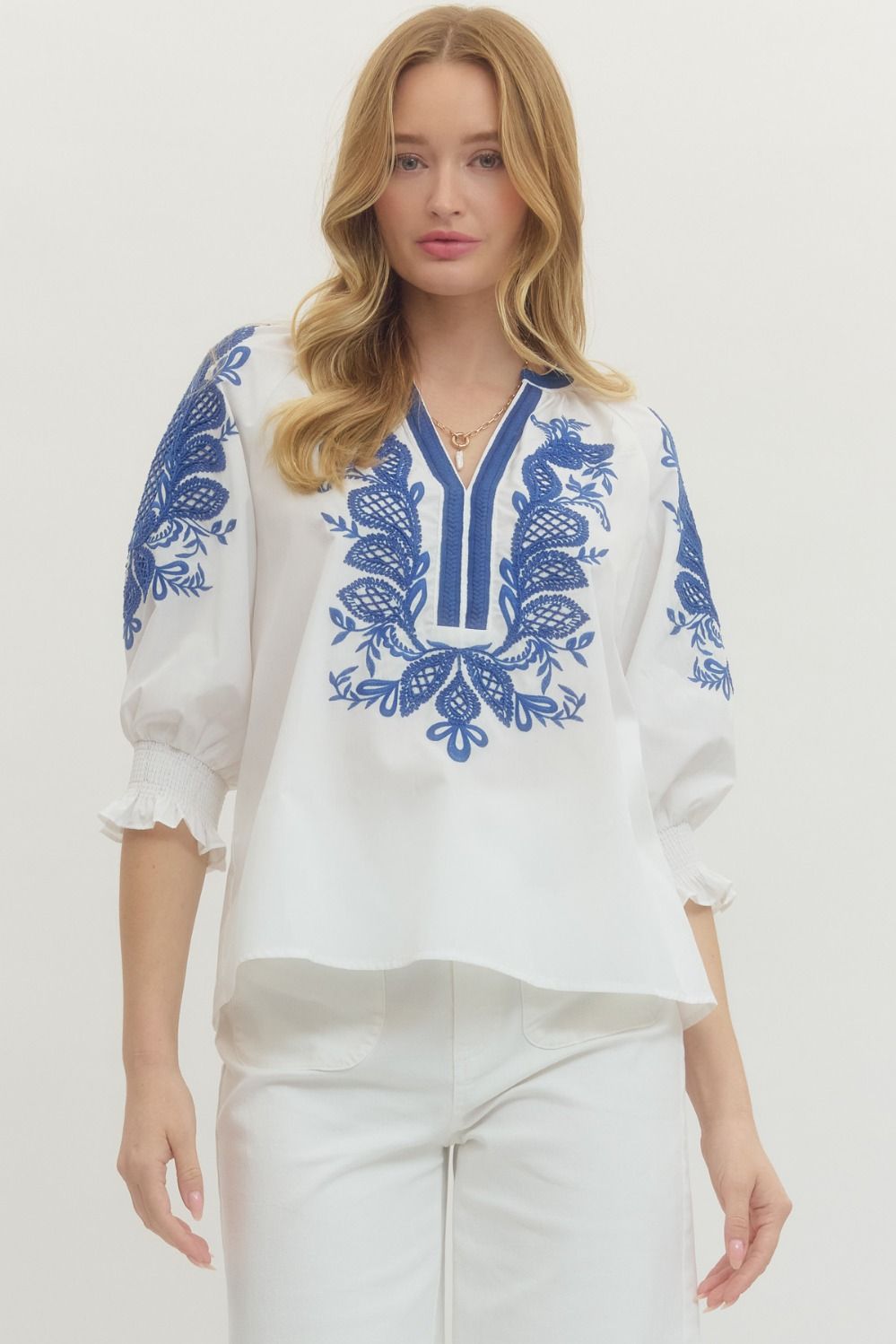 Catelyn Embroidered Top (More Colors)