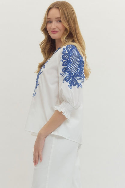 Catelyn Embroidered Top (More Colors)