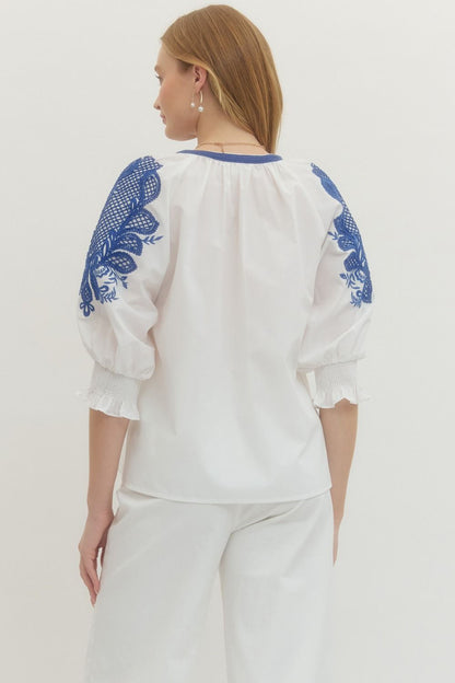 Catelyn Embroidered Top (More Colors)