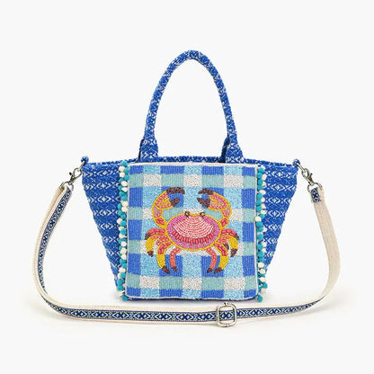Crab It Beaded Bag