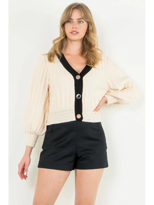 Crochet Detail Cardigan~SALE $39.20~