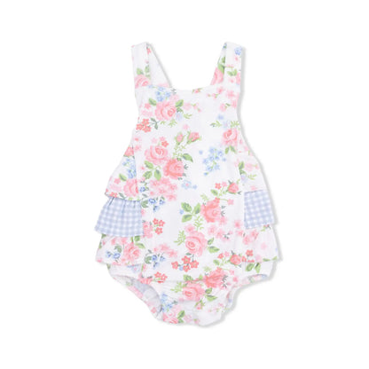 Cute Little Roses Ruffle Romper