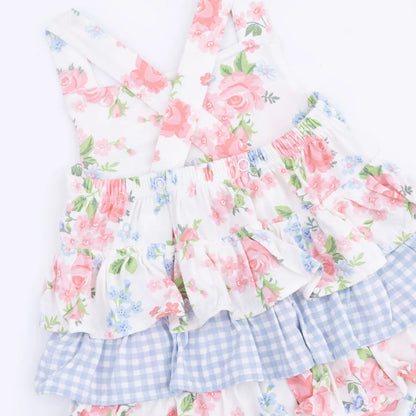 Cute Little Roses Ruffle Romper