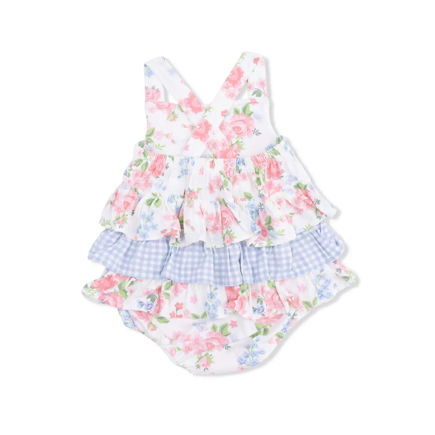 Cute Little Roses Ruffle Romper