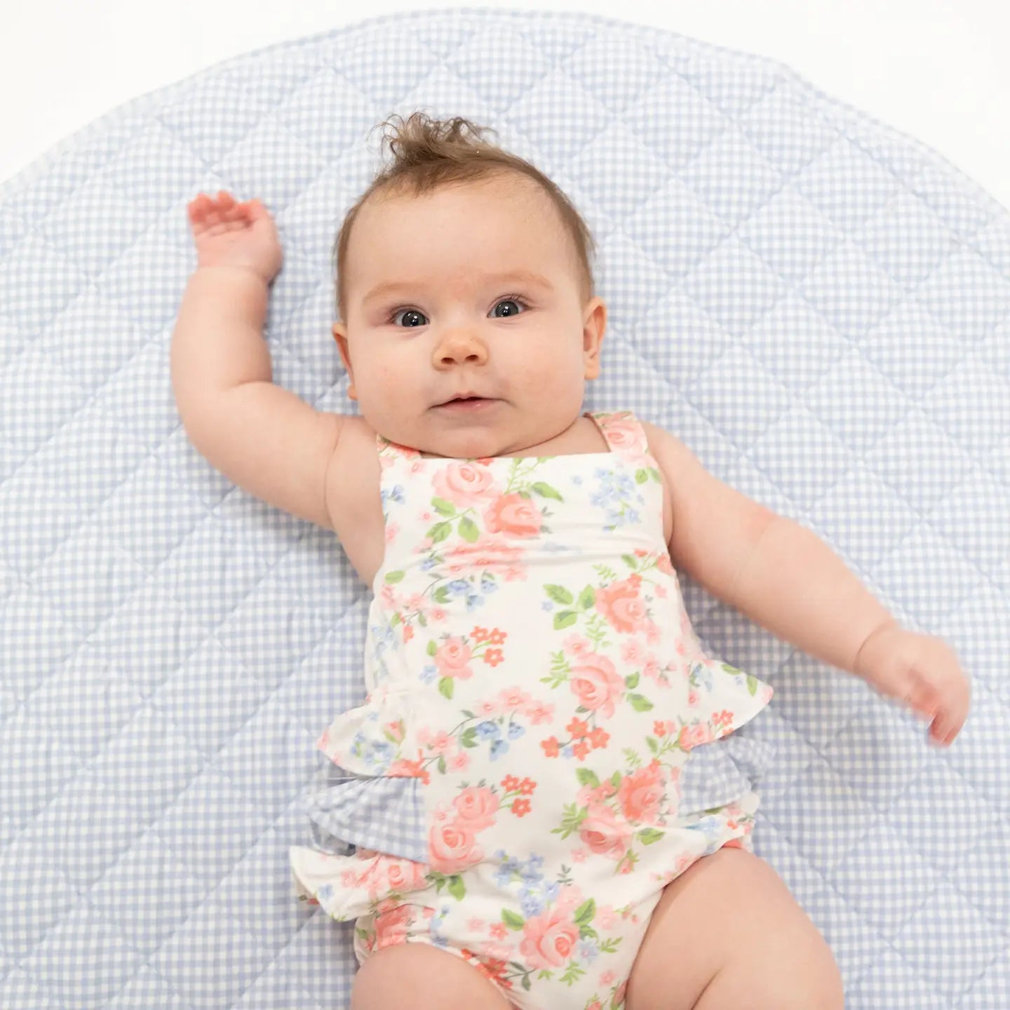 Cute Little Roses Ruffle Romper