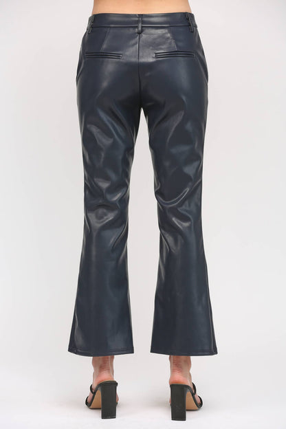 Faux Leather Flare Pant ~SALE $28.80~