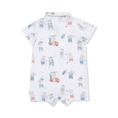 Golfing Teddy Bears Shortie Romper