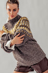 Rib Knit Turtle Neck