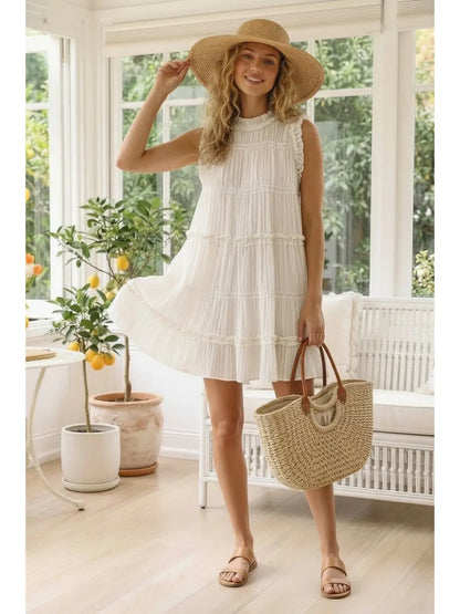Tiered Ruffles Mini Dress