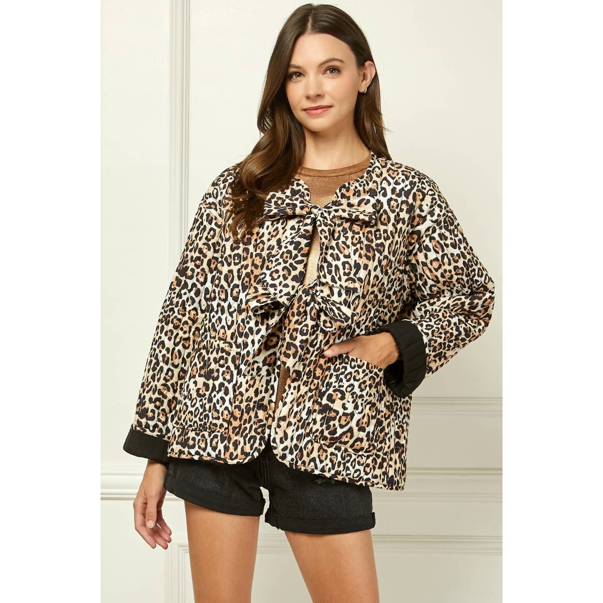 Quilted Ribbon Tie Jacket ~SALE $34.40~