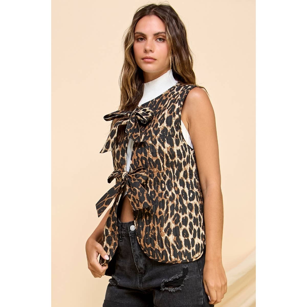 Leopard Quilted Vest ~SALE $28.80~