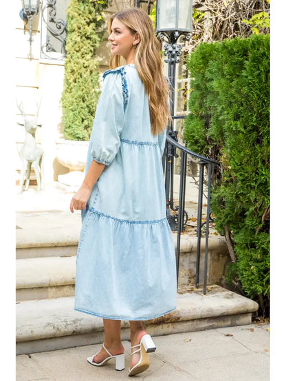 Denim Midi Dress ~SALE $54.40~