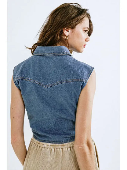 Denim Top ~SALE $23.20~