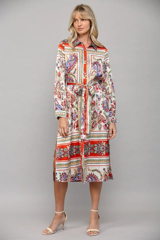 Scarf Midi Dress
