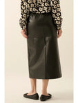 Faux Leather Midi Skirt