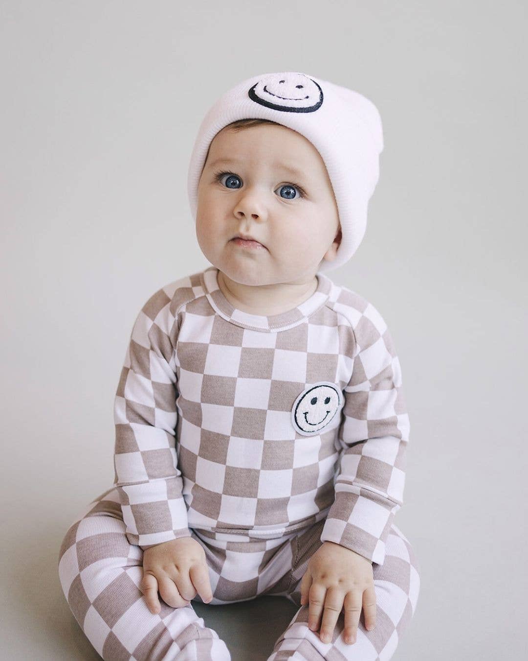 Latte Checkered Smiley Lounge Set ~Originally $40~