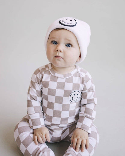 Latte Checkered Smiley Lounge Set ~Originally $40~