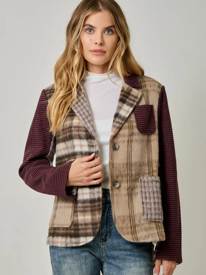 Plaid Mixed Sports Coat