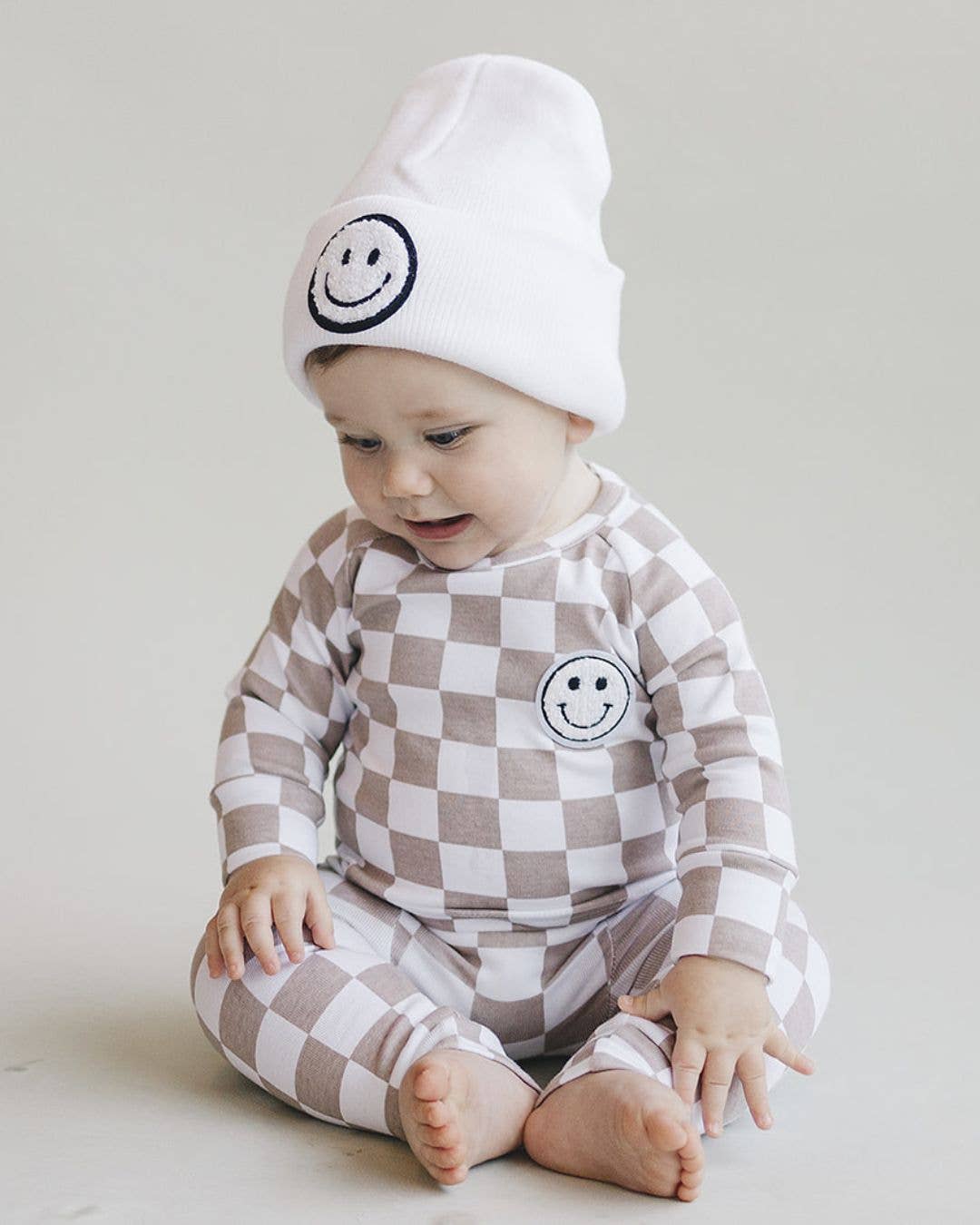 Latte Checkered Smiley Lounge Set ~Originally $40~