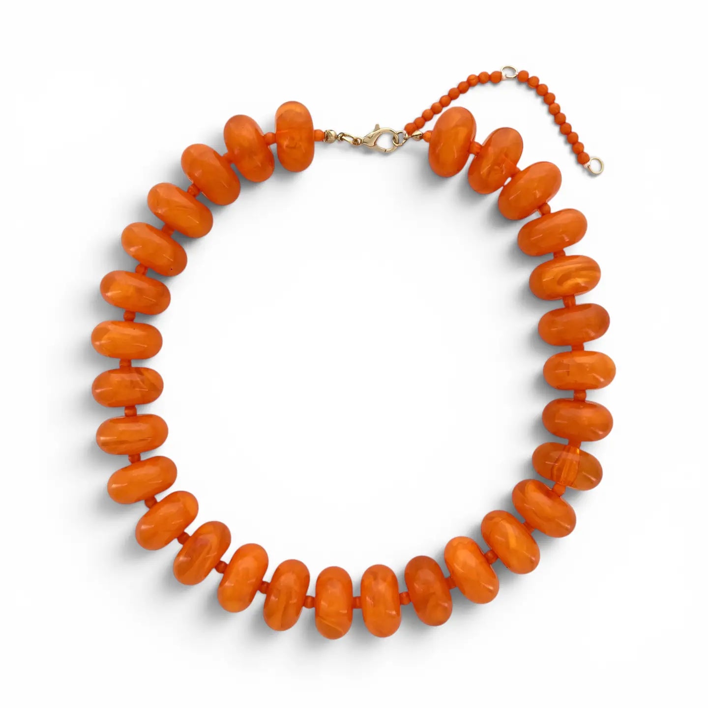 Resin Rondelle Beaded Necklace