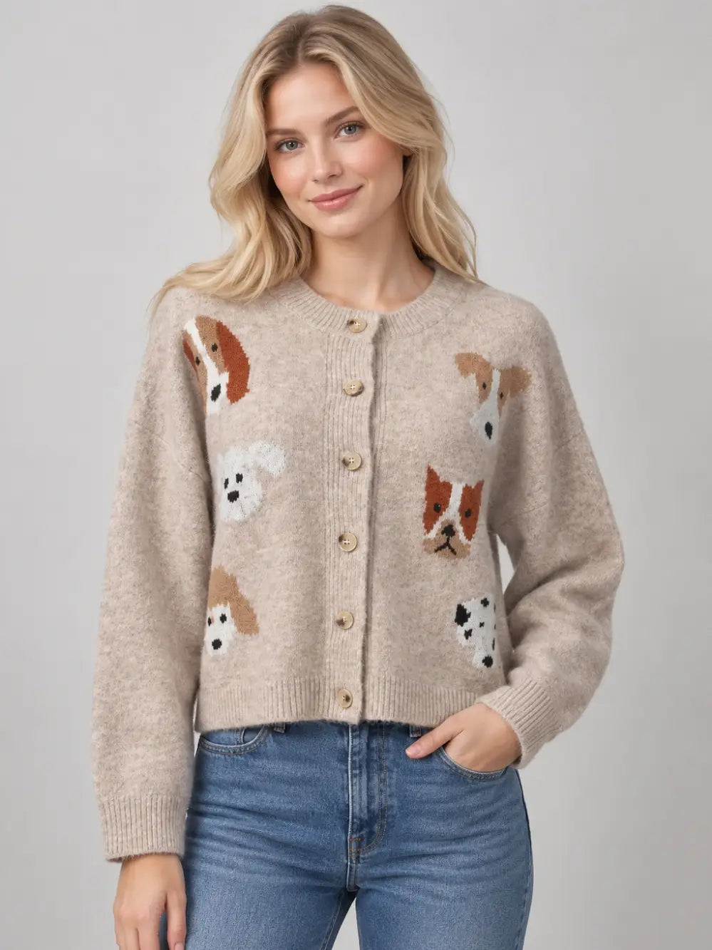 Dog Face Cardigan