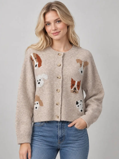 Dog Face Cardigan