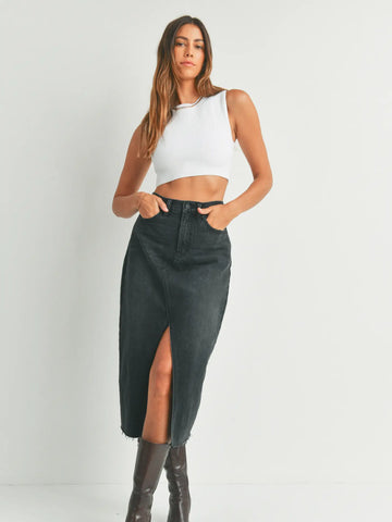 Midi Denim Skirt