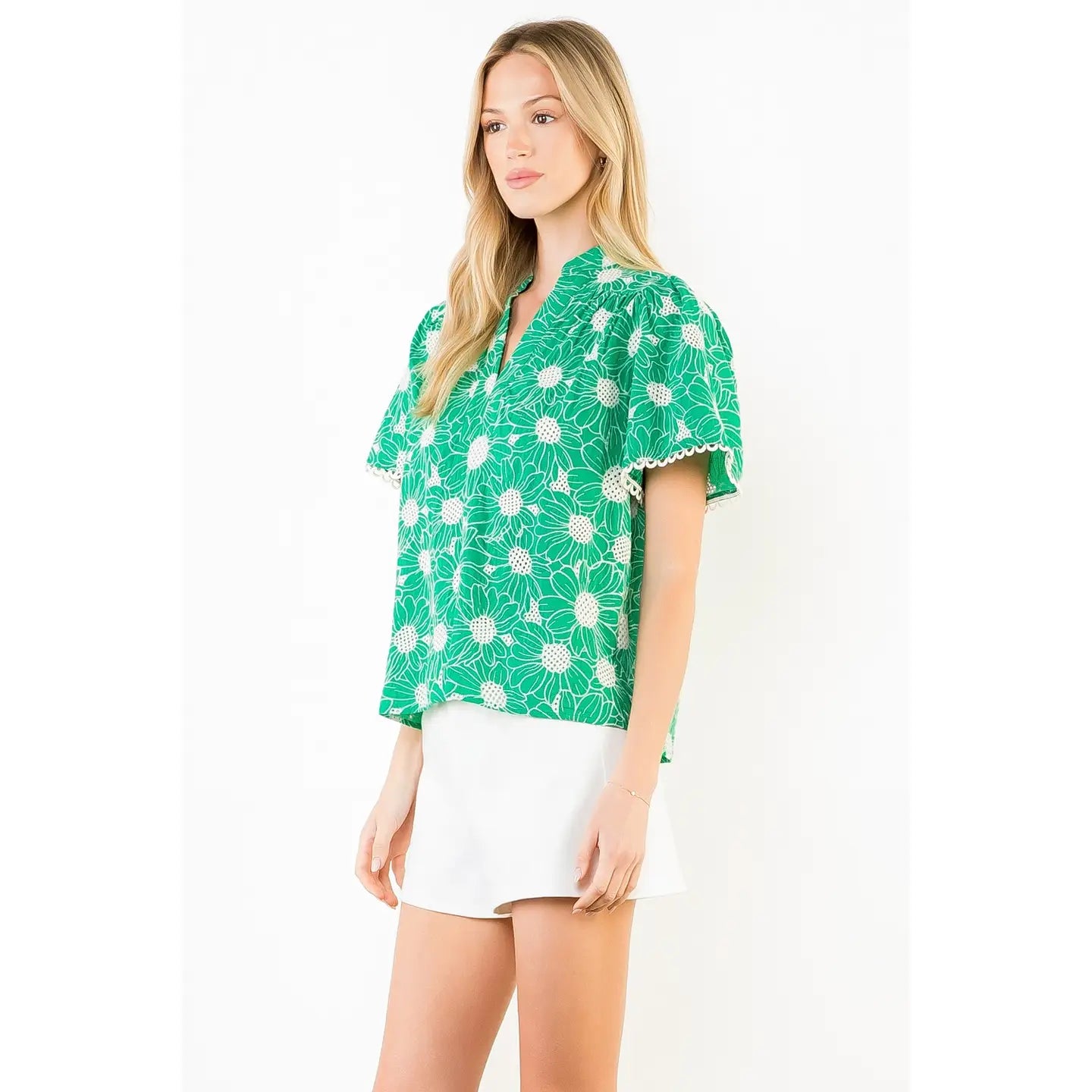 Emmy Floral Embroidery Top