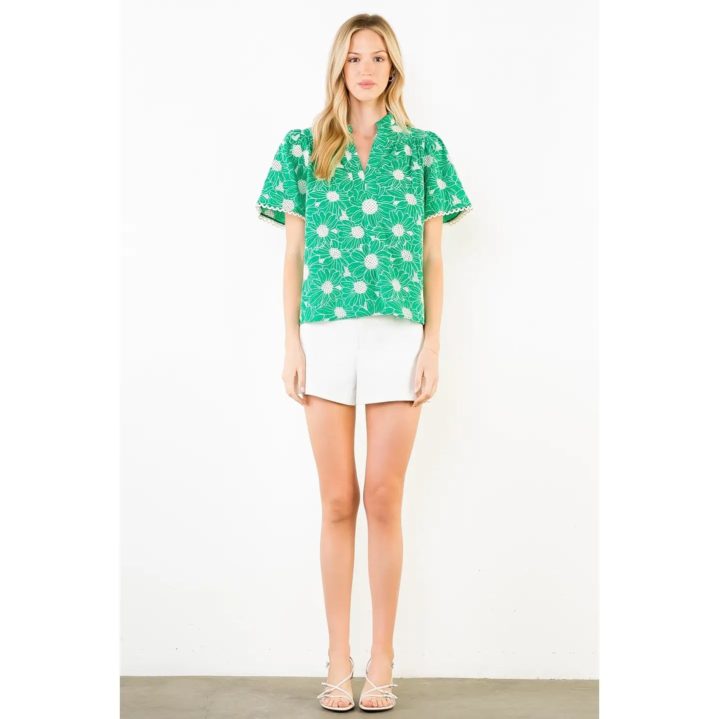Emmy Floral Embroidery Top