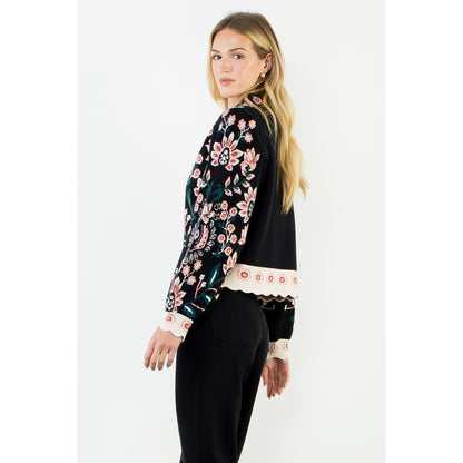 Myla High Neck Floral Sweater