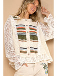 Lace Sleeve Sweater