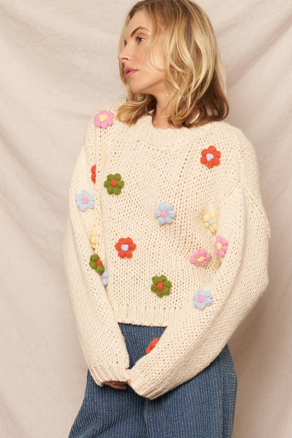 3D Flower Sweater~SALE $35.20~